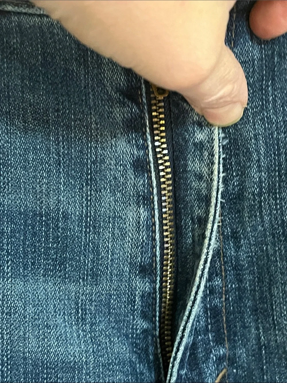 Men's Dark Blue Classic Straight Jeans